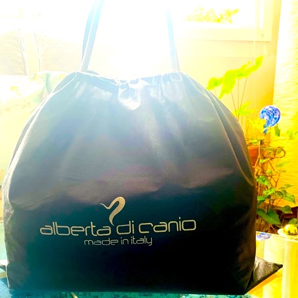 ✨Alberta Dicanio✨ Metallic Bronze Oversized Leather Hobo Bag W/Detachable Strap - Picture 1 of 16